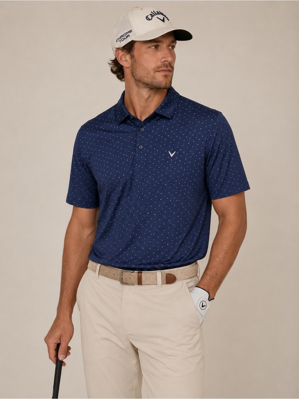 CALLAWAY • Opti-Dri Men’s Performance Golf Polo Shirt in navy